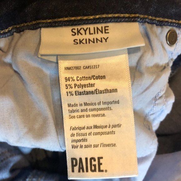 PAIGE Women's Skinny Jeans - Dark Blue - Picture 4 of 8